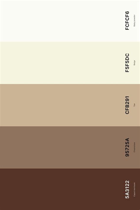 25+ Best Beige Color Palettes with Names and Hex Codes in 2024 | Beige color palette, Tan color ...