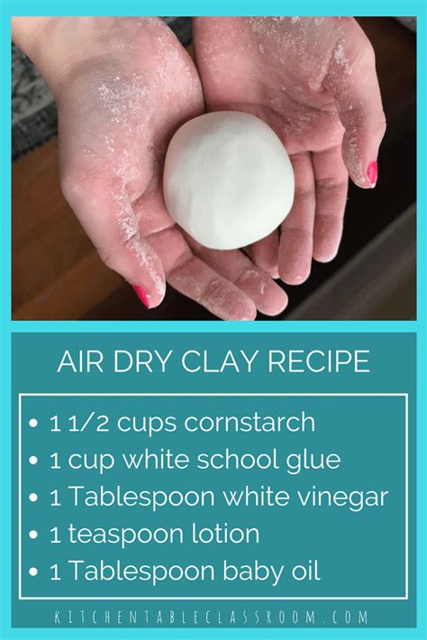 Air Dry Clay- An Easy DIY Clay Recipe - The Kitchen Table Classroom ...