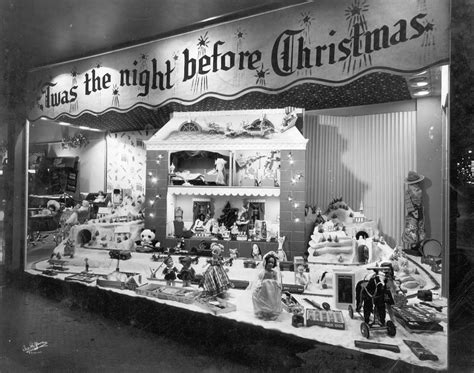 Vintage Christmas Photograph ~ 'Twas The Night Before Christmas window display from the ...