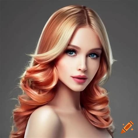 Portrait of a beautiful woman with strawberry blonde hair