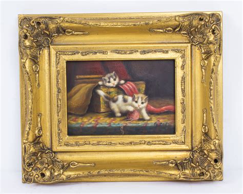 Oil Painting of Kittens | Ref. no. P502 | Regent Antiques