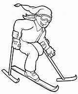 Skiing Coloring Pages  Coloring Home sketch template