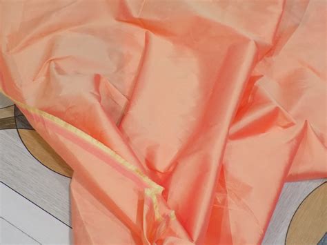 Peach Silk Taffeta, Plain Taffeta Fabric, Gown Taffeta Fabric for Her ...