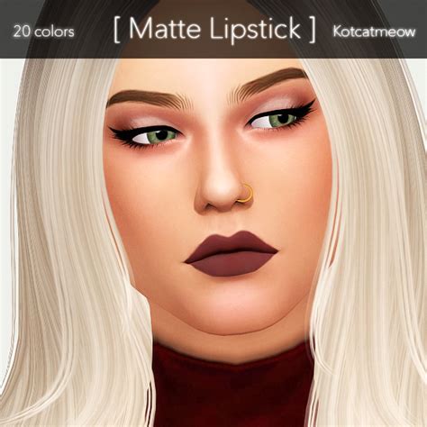 Sims 4 Matte Lipstick | The Sims Book