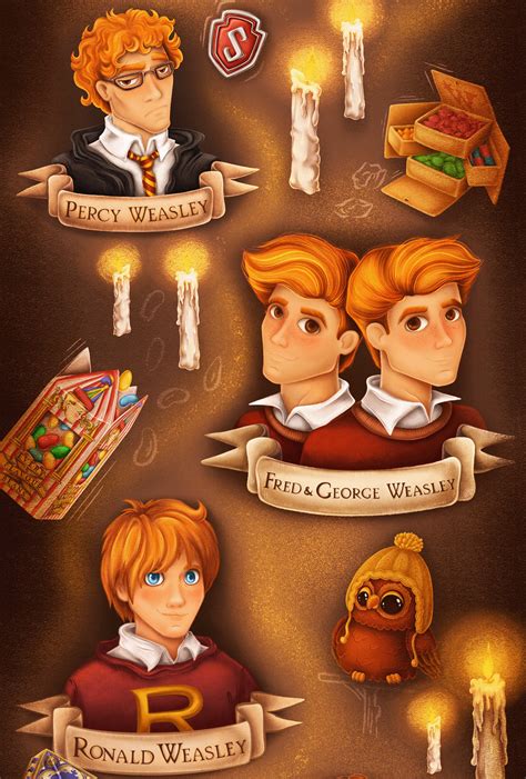 Harry Potter fan art. Happy Weasley Family on Behance