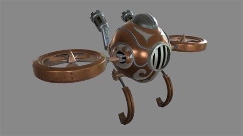 Steampunk Drone - 3D model by NMalle [7b4f58b] - Sketchfab