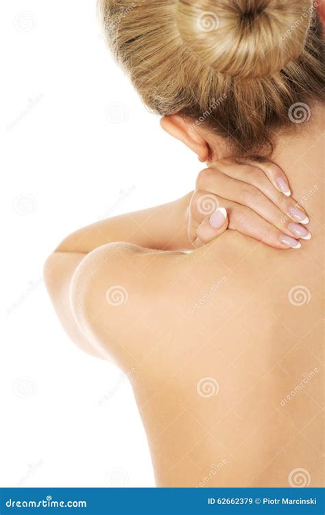 Young Woman with Nape Pain. Stock Image - Image of health, management: 62662379