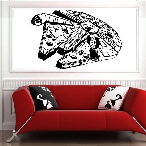 Aliexpress.com : Buy MILLENIUM FALCON STAR WARS Vinyl Wall Art Decals sticker Home Decor from ...