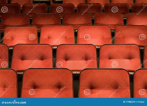 Chairs in the cinema stock photo. Image of theater, cinema - 7788374