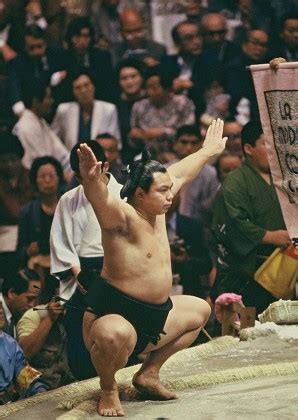 Yokozuna Chiyonofuji Throws Salt Before Match Editorial Stock Photo ...