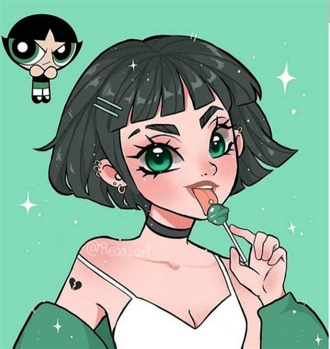 Docinho💚 | Arte do kawaii, Superpoderosas, Desenho personagem feminina