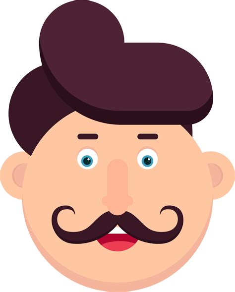 Man character with mustache vector illustration 9313970 PNG