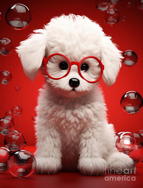 Cute animated dog Digital Art by Lori Stewart - Fine Art America