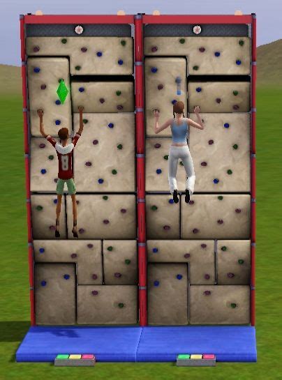 Mod The Sims - Rock Climbing Wall Tweaks, with multiple flavors