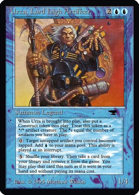 Urza, Lord High Artificer - Antiquities/Legends Edition (inspired by zaphodava) : magicTCG