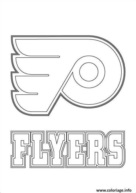 Coloriage philadelphia flyers logo lnh nhl hockey sport - JeColorie.com