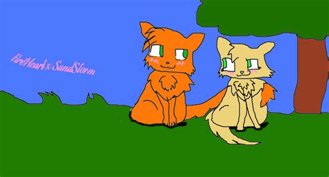 Fireheart and sandstorm. by Miyuboo on DeviantArt