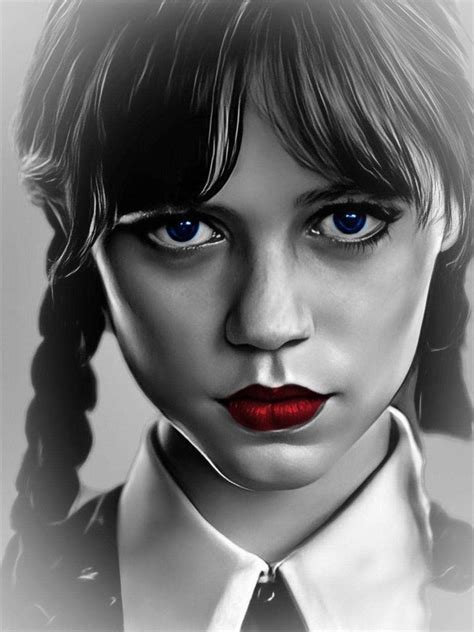 Art Drawings Sketches Pencil, Cool Art Drawings, Outline Drawings, Wednesday Addams Tattoo ...