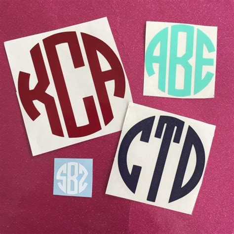 Circle Monogram Vinyl Decal