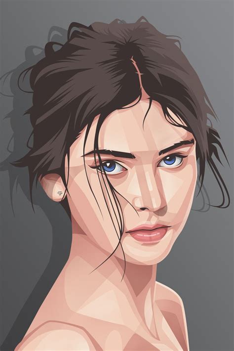 vector art in 2020 | Vector portrait illustration, Digital portrait art, Vector portrait
