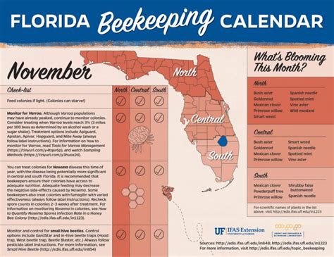 Beekeeping Management Calendar: November - UF/IFAS Entomology and Nematology Department