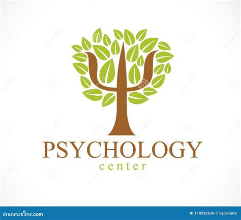 Psychology Concept Vector Logo or Icon Created with Greek Psi Symbol As ...