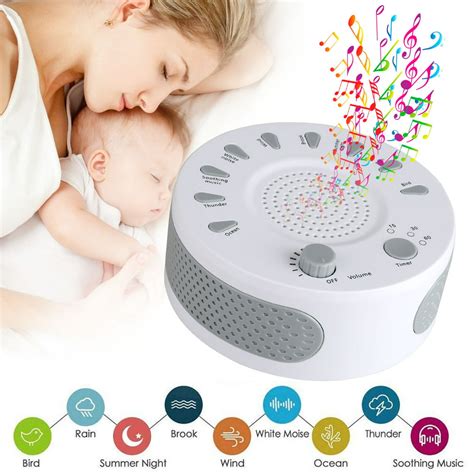 EEEkit White Noise Machine, High Fidelity Sound Machine for Sleeping, 9 Soothing Natural Sounds ...