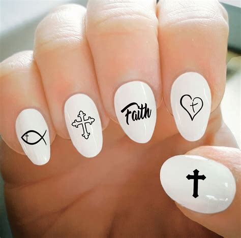 Nail Decals Cross Nail Decals Faith Religious Decals Water - Etsy