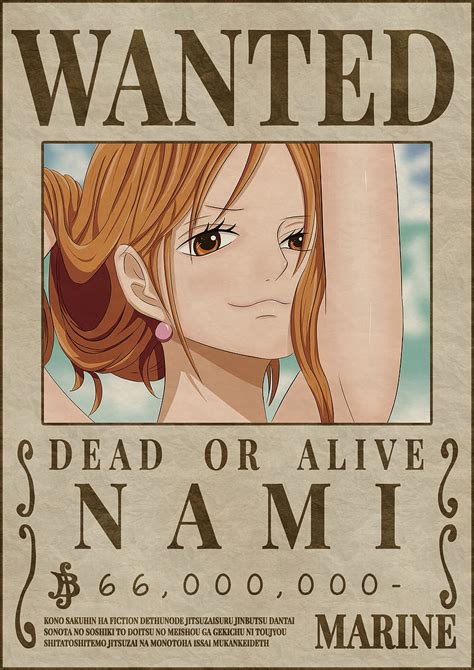 Wallpaper Luffy Bounty Nami Bounty Wanted Poster One Piece In | The ...