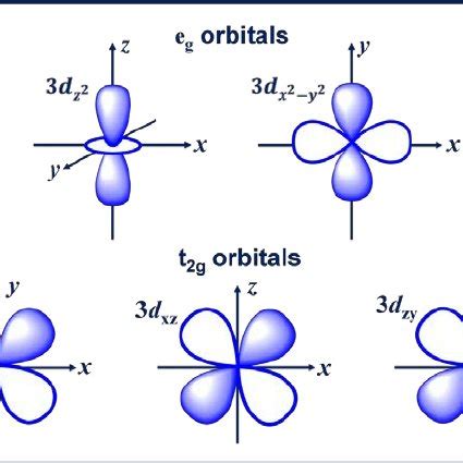 Five d -orbitals in a cubic crystal field which split into two e g... | Download Scientific Diagram