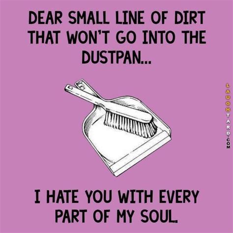 Dear small line of dirt | Cleaning quotes funny, Haha funny, Clean humor