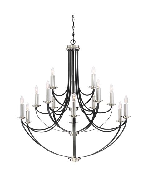 Quoizel ANA5015 Alana 41 Inch Chandelier Candle Style Chandelier, Black Chandelier, Crystal ...