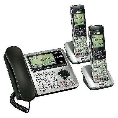 VTech CS6649-2 DECT 6.0 Expandable Corded/Cordless Phone with Answering ...