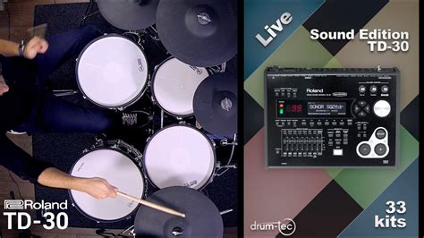 Roland TD-30 Live Sound Edition - custom kit sounds by drum-tec - YouTube