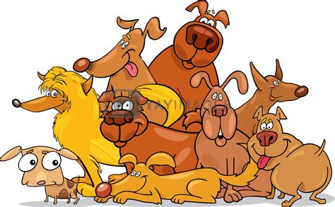 cartoon dogs group by izakowski Vectors & Illustrations with Unlimited ...