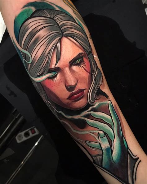 Ciri tattoo | Tatuaje de juegos, Diseños de tatuaje de ángel, Tatuajes de aves