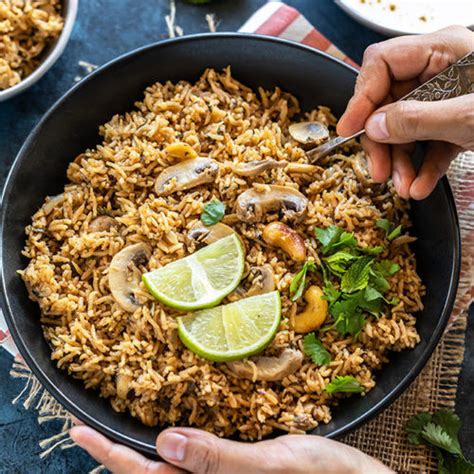 Mushroom Biryani (Instant Pot & Stovetop) - Cook With Manali