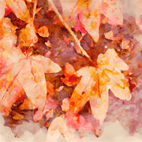 Watercolor Painting of Fall Leaves · Creative Fabrica