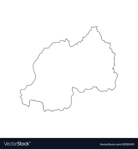 Rwanda map outline Royalty Free Vector Image - VectorStock