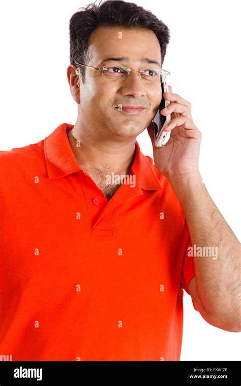 1 indian man talking Cell Phone Stock Photo - Alamy