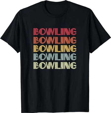 Amazon.com: Bowling Retro Style Design For Bowling Player T-Shirt : Clothing, Shoes & Jewelry