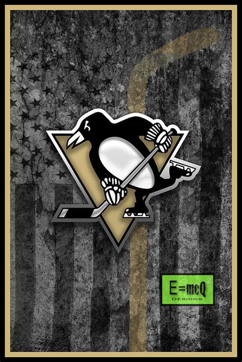 Pittsburgh Penguins Hockey Flag Poster, Pens Art, Penguins Flag Man Ca – McQDesign