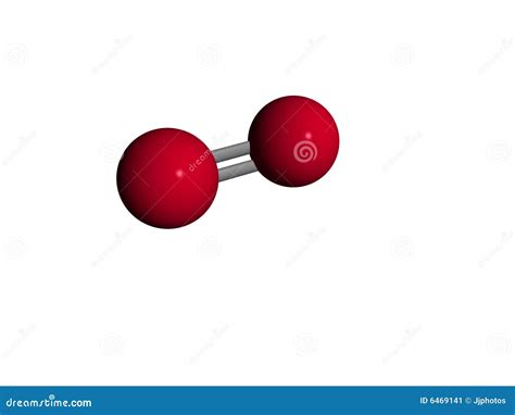 Molecule Of Oxygen. Chemical Element Of The Periodic Table On White ...