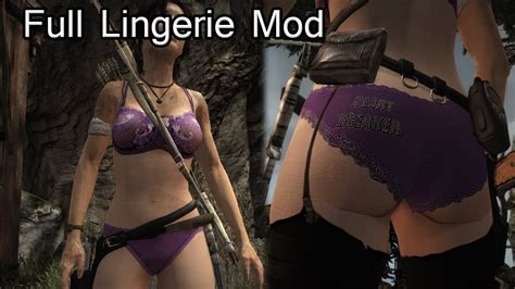 Tomb Raider 2013 - Lara Croft Full Lingerie Mod - YouTube