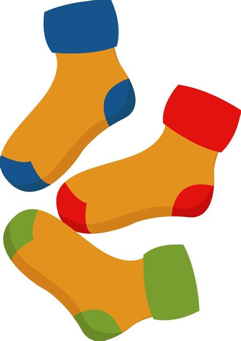 Socks, illustration, vector on white background. 13905902 Vector Art at Vecteezy