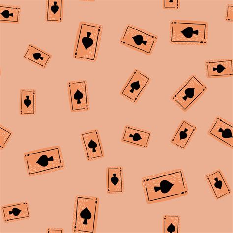 Game cards spades seamless pattern. Design gambling. 5688438 Vector Art ...