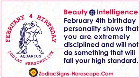 February 4 Zodiac (Aquarius) Horoscope Birthday Personality and Lucky Things