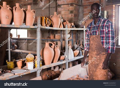 Confident Successful African American Pottery Artist Stock Photo ...