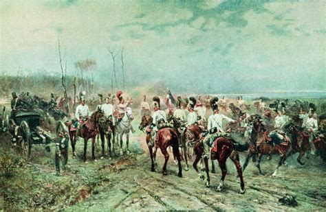 The Return of Russian Cavalrymen after the Battle of Austerlitz Painting | Nikolai Samokish Oil ...