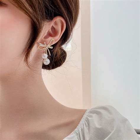 Elegant Pearl Bow Earrings – Ever Adorned